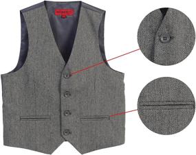 img 1 attached to Optimized Search: Gioberti Brown Boys' Tweed Plaid Formal Clothing