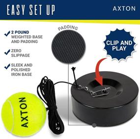 img 1 attached to 🎾 AXTON Solo Tennis Trainer Rebound Ball Set with 3 Tennis Balls and String – Tennis Practice Equipment with Bonus Overgrip