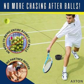 img 3 attached to 🎾 AXTON Solo Tennis Trainer Rebound Ball Set with 3 Tennis Balls and String – Tennis Practice Equipment with Bonus Overgrip