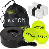 🎾 axton solo tennis trainer rebound ball set with 3 tennis balls and string – tennis practice equipment with bonus overgrip logo