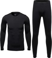 ❄️ winter essential: men's thermal underwear set - stay cozy with thermal long johns mens warm top and bottom set logo