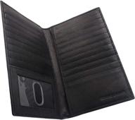 👔 premium men's leather wallets: secure your credit cards with genuine leather accessories logo