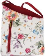 fioretta italian embossed crossbody shoulder women's handbags & wallets for shoulder bags logo