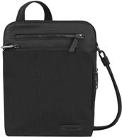 travelon anti-theft metro small crossbody bag - black: secure and stylish travel companion logo