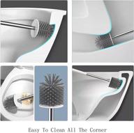 enhanced toilet brush and holder set: tpr silicone bowl brush for efficient bathroom cleaning, 2 pack logo