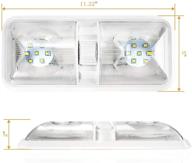 🚐 auxbeam 12v led rv ceiling dome light - interior lighting for trailer camper with switch, 6000k white (pack of 5) logo