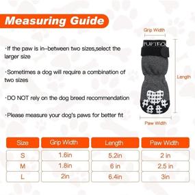 img 3 attached to 🐾 PUPTECK Double-Sided Anti-Slip Dog Socks | Adjustable Straps for Indoor Wear | 2 Pairs | Pet Paw Protection | Traction Control Socks for Hardwood Floors