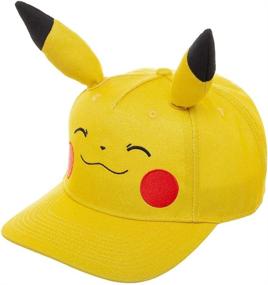 img 4 attached to Pokemon Pikachu Face Pre Curved Snapback