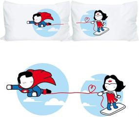 img 1 attached to 🦸 BOLDLOFT Made for Loving You Couples Pillowcases - Superhero Gifts for Men, Valentine's Day Gifts for Boyfriend, Husband, Couple, His and Hers