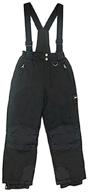 👖 ultimate protection: weatherproof 32 degrees boy's charcoal zip-off suspender snow pants logo