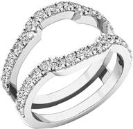 💍 dazzlingrock collection cubic zirconia wedding band enhancer guard ring: stylish sterling silver accessory for ultimate elegance logo