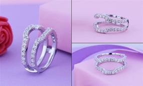 img 1 attached to 💍 Кольцо-обрамление свадебного бриллиантового камня коллекции Dazzlingrock: стильный серебряный аксессуар для исключительной элегантности