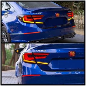 img 1 attached to 🚗 Ingenious LED Tail Lights for Honda Accord 10th Gen 2018 2019 2020 - Animated DRL Sequential Indicator Rear Lamp Assembly (Starry Blackout)