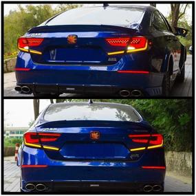img 2 attached to 🚗 Ingenious LED Tail Lights for Honda Accord 10th Gen 2018 2019 2020 - Animated DRL Sequential Indicator Rear Lamp Assembly (Starry Blackout)
