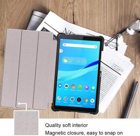 img 1 attached to 📱 ProCase Lenovo Tab M8 / Tab M8 HD LTE/ Smart Tab M8 / Tab M8 FHD Case - Slim Lightweight Stand Hard Shell Protective Cover in Lightgrey