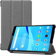 📱 procase lenovo tab m8 / tab m8 hd lte/ smart tab m8 / tab m8 fhd case - slim lightweight stand hard shell protective cover in lightgrey logo