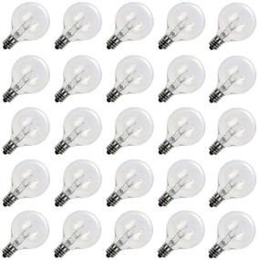 img 4 attached to Clear Globe G40 Outdoor String Light Bulbs - E12 120V 5W Incandescent Round Bulbs for Indoor and Outdoor Patio Lighting Replacement - 1.5 Inch, Pack of 25