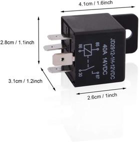 img 1 attached to 🔌 EHDIS 4 Pin 12v 40amp Spst Car Relay - Model No.: JD2912-1H-12VDC 40A 14VDC, Pack of 2, Auto Switches & Starters