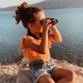 img 1 attached to 🔍 Ideal Kids Binoculars by IRONTREE GEAR - 8x21 High Resolution, Compact & Shockproof Toy Binoculars Set for Boys & Girls - Perfect for Hunting, Camping, and Hiking - Orange & Grey