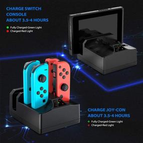 img 1 attached to YCCTEAM 5 in 1 Charging Dock and AC Adapter for Nintendo Switch Console and Joy-Cons - Includes 5FT Cable