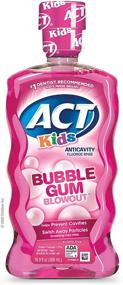 img 4 attached to 🍬 ACT Kids AntiCavity Fluoride Rinse: Bubblegum Blowout Mouthwash, 16.9 Fl Oz - Ultimate Oral Protection for Children