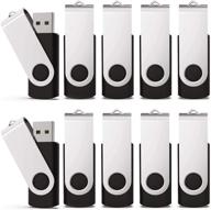 🖇️ kexin 16gb flash drive (10 pack) - bulk thumb drive memory stick for data storage in black logo
