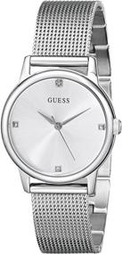 img 4 attached to 💎 Изысканные часы Guess с сетчатым браслетом и бриллиантовым циферблатом 28 мм - непревзойденная элегантность и стиль.