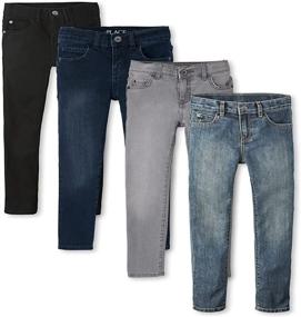 img 4 attached to 👖 Boys' Multi-Colored Straight Jeans at Childrens Place - Trendy Boy's Clothing in Denim"