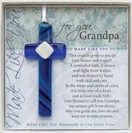 🎁 grandpa handmade in usa glass cross: meaningful gift for father's day, christmas, and grandpa's birthday logo