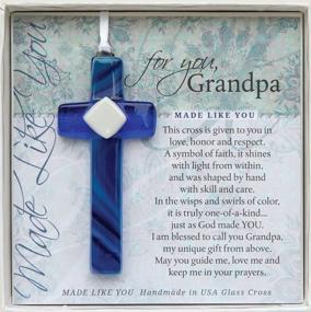 img 4 attached to 🎁 Grandpa Handmade in USA Glass Cross: Meaningful Gift for Father's Day, Christmas, and Grandpa's Birthday