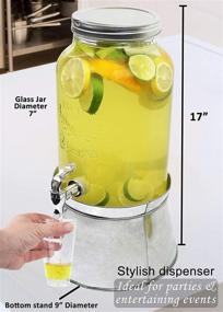 img 1 attached to 🥤 Leak Free Clear Gallon Beverage Dispenser by Estilo: The Perfect Solution for Mess-Free Refreshments