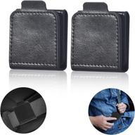 faotur seatbelt adjuster & belt clip for adults - universal 🚦 comfort shoulder neck strap positioner locking clip protector (pack of 2, black) logo