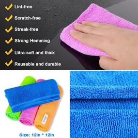 img 3 attached to INFOK Microfiber Cleaning Cloth Absorbent