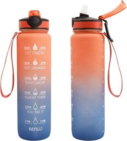 img 3 attached to 💧 Tridrips: 32 oz Motivational Water Bottle with Time Marker – Ideal for Gym, Sports, and Outdoor Activities