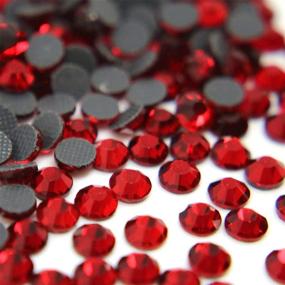 img 2 attached to 💎 Bedazzle Your Creations with 2880 Pieces of Hotfix Rhinestones in Light Siam - Perfect for Crafts, Clothes, Shoes, Facemasks, Sunglasses, and Nails!