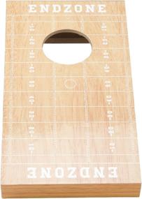 img 2 attached to 🏈 Tabletop Cornhole – Mini Travel Wood Beanbag Toss Skill Board Game with Football Field Design for Kids and Adults (Single Board) (12-HY2738) - Fun and Entertaining!