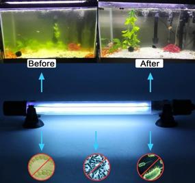 img 3 attached to 🐠 11W Waterproof Submersible Lamp for Aquariums and Ponds - Clears Green Algae and Purifies Water (HUV-11)