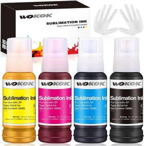 img 4 attached to WOKOK Sublimation Ink Refill for Epson Ecotank ET-2760 ET-2720 ET-4750 ET-2650 ET-3760 Inkjet Printers - Heat Press Transfer on Mugs, Plates, T-Shirts, Pillows, and Phone Cases