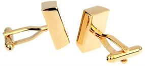 img 2 attached to Exquisite Gold Plated Bullion Bar Cufflinks: A 💰 Touch of Luxury for Business Investors & Modern Gangsters