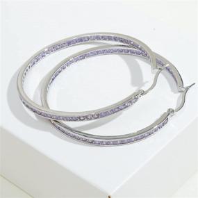 img 1 attached to 💍 Sterling Silver CZ Inside-Out Hoop Earrings