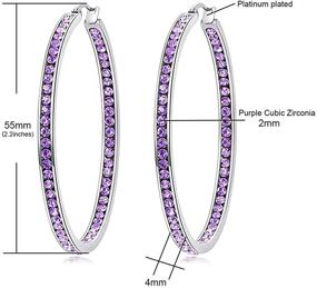 img 3 attached to 💍 Sterling Silver CZ Inside-Out Hoop Earrings