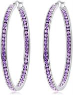 💍 sterling silver cz inside-out hoop earrings logo