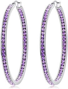 img 4 attached to 💍 Sterling Silver CZ Inside-Out Hoop Earrings