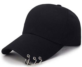 img 2 attached to Suga Snapback Baseball Cap with Iron Rings - Kpop Hat for a Trendy Look