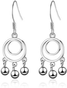 img 4 attached to Dazzling Teardrop Earrings: HOMTREE 925 Sterling Silver Hypoallergenic Drops for Women/Girls