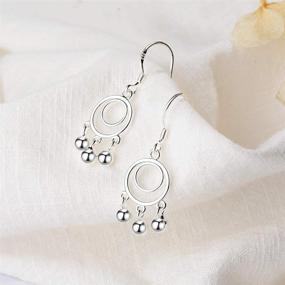 img 2 attached to Dazzling Teardrop Earrings: HOMTREE 925 Sterling Silver Hypoallergenic Drops for Women/Girls