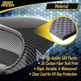 img 2 attached to 🏎️ Mega Racer Carbon Fiber Automotive Hood Scoops - JDM Racing Style Front Decorative Air Vents for Cars with Aero Dynamic Air Flow Exterior Intake Cover - Universal Fit, 3M Tape Adhesive, Car Wash Safe