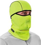 ergodyne n-ferno 6823 balaclava ski mask 🎿 - black, wind-resistant face mask with hinged design логотип