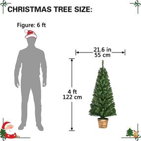 img 2 attached to 🎄 YEMODO 4-Foot Pre-lit Artificial Christmas Tree with Potted Pine Design - Home, Office, Party Decor, Christmas Decoration - Easy Assembly, Warm White LED Lights Included, Green