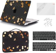🔒 icasso macbook air 13 inch case 2020-2018: hard shell, sleeve bag, screen protector & more (honeycomb) logo